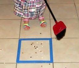 Barrer de manera divertida. Vía Pinterest.