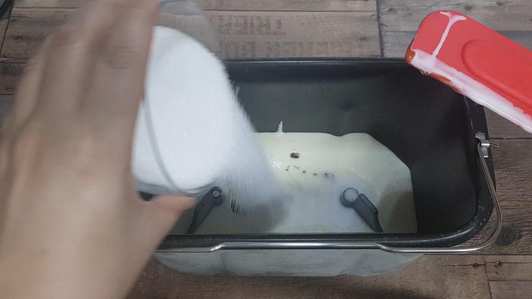 crema o salsa de toffee en panificadora