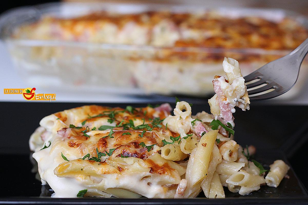 Macarrones con bechamel