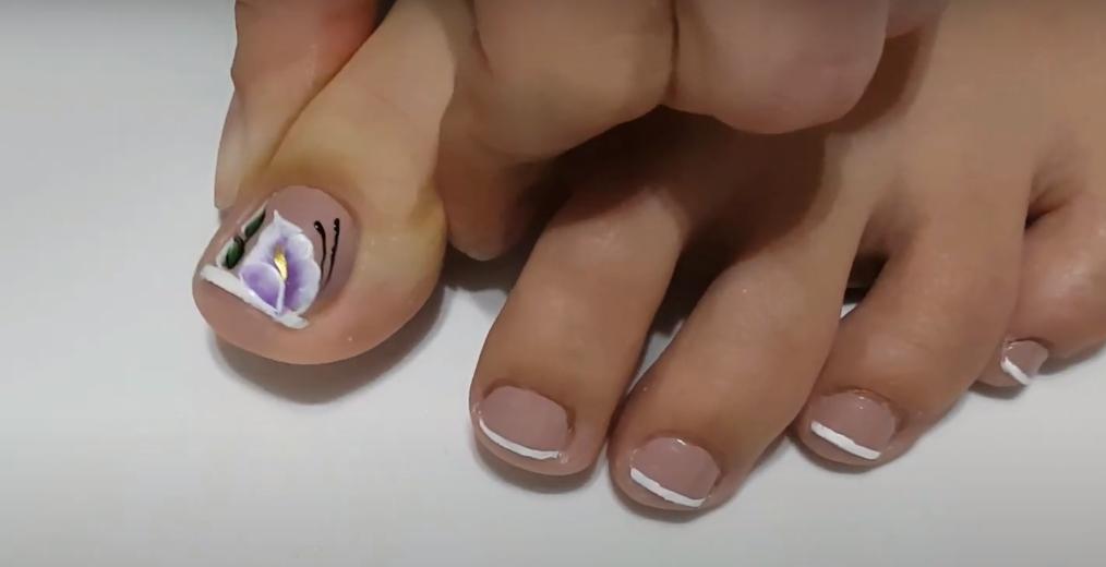 uñas rosa facil con one stroke