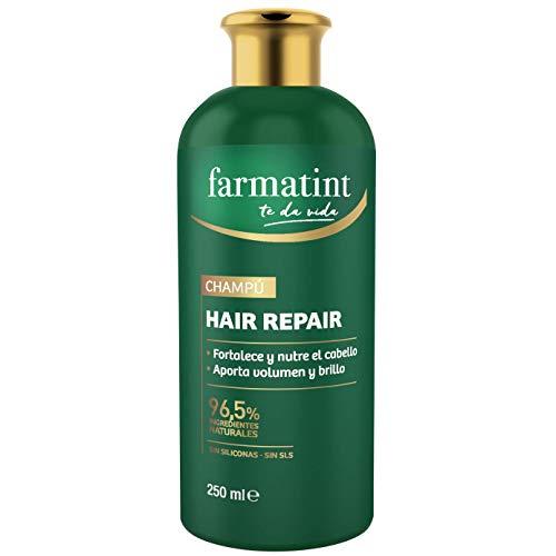 Farmatint Champú, 96.5% ingredientes naturales, fortalece y nutre el cabello, sin siliconas, sin SLS - 250 ml