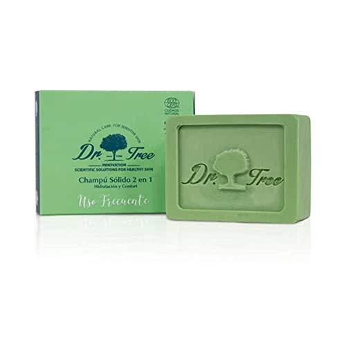 Dr Tree Uso Frecuente 2 en 1 - Champú Sólido + Acondicionador Ecológico | Hidrata y Rejuvenece | Todo tipo de Cabellos | Champú sin SLS | 1 Pastilla = 900ml | 99% Ingredientes Naturales ECOCERT