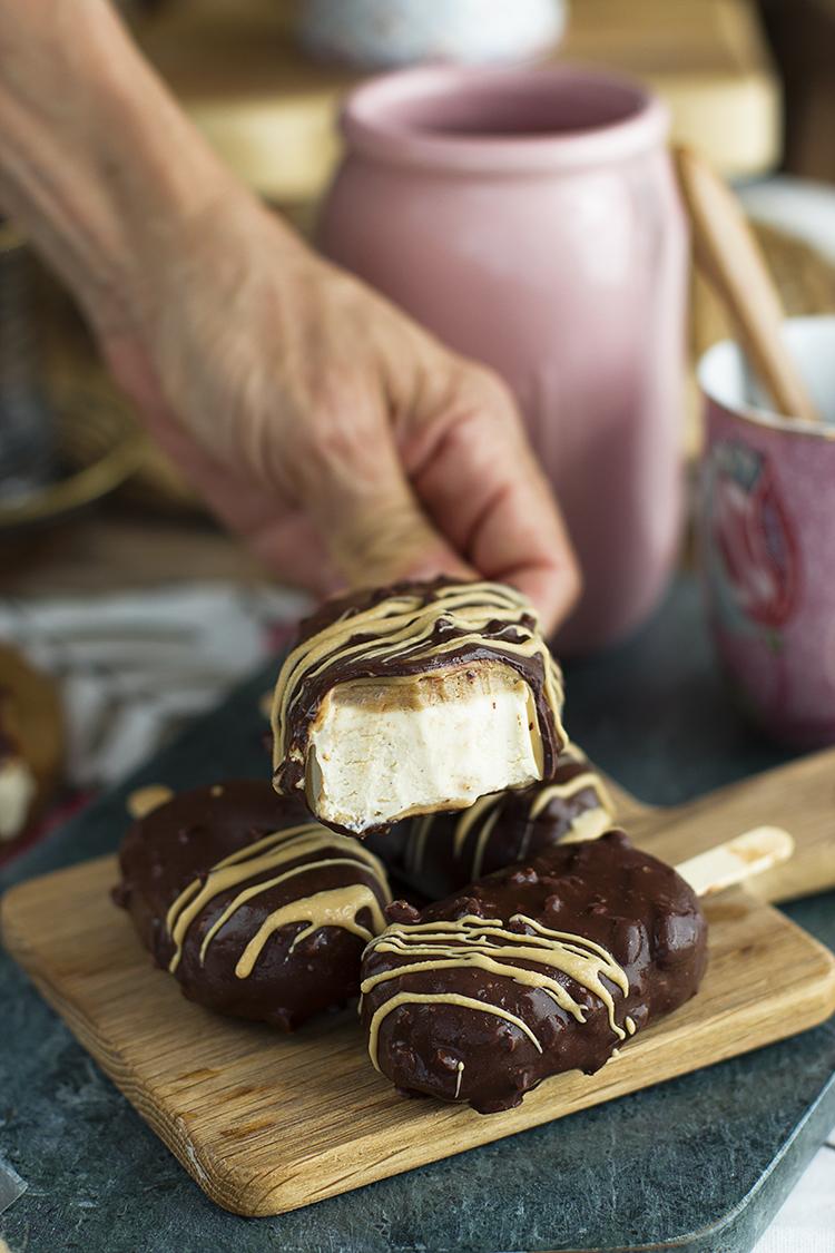 Magnum de Caramelo Salado y Almendras caramelizadas Saludables