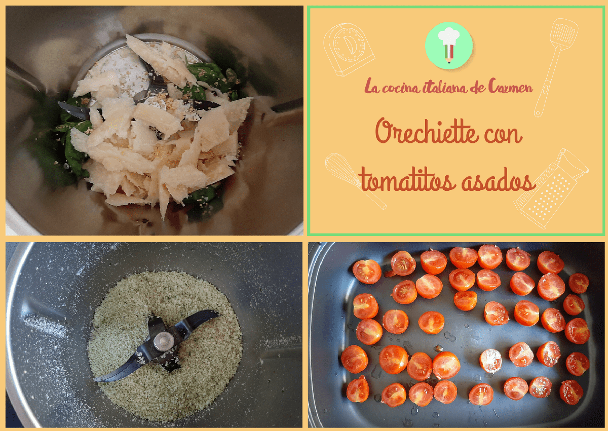 Orechiette con tomatitos asados