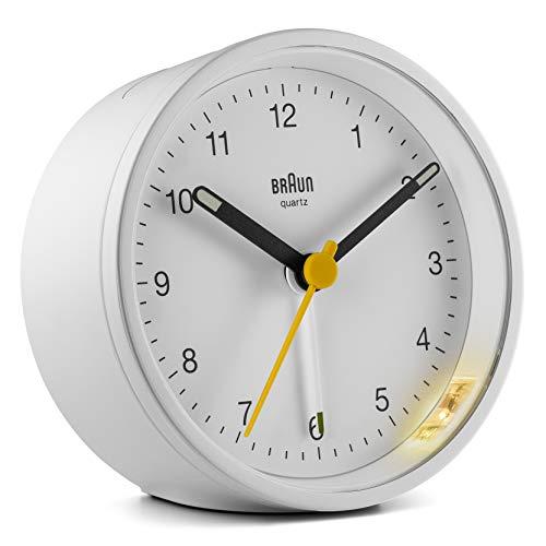 Braun BC-12-W Reloj despertador clásico analógico, alarma creciente, función snooze,...