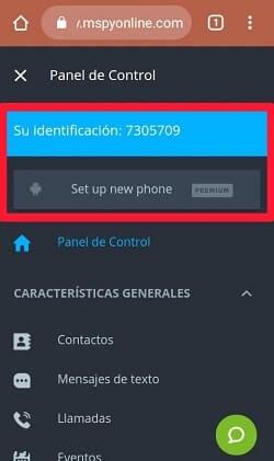 código de identificación