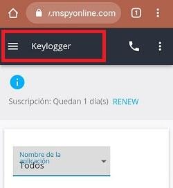 keylogger android remoto