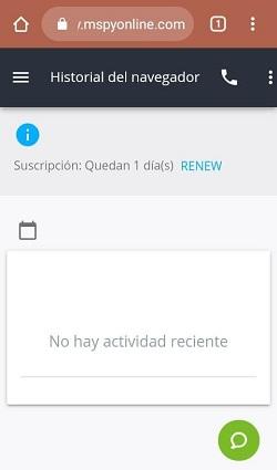 historial del navegador