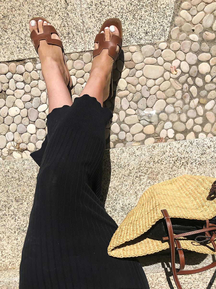 Trini | Acne Studios dress Loewe shell basket bag