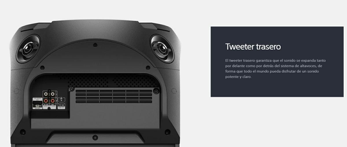 Sony MHC-V72D - Tweeter posterior