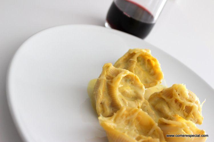 Galets con verduras, rellenos y grtinados