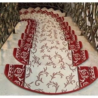  NANWUGAO Sector Alfombras de alfombras Escaleras peldaños Pasos antideslizantes Alfombras para escaleras Alfombrillas decorativas 