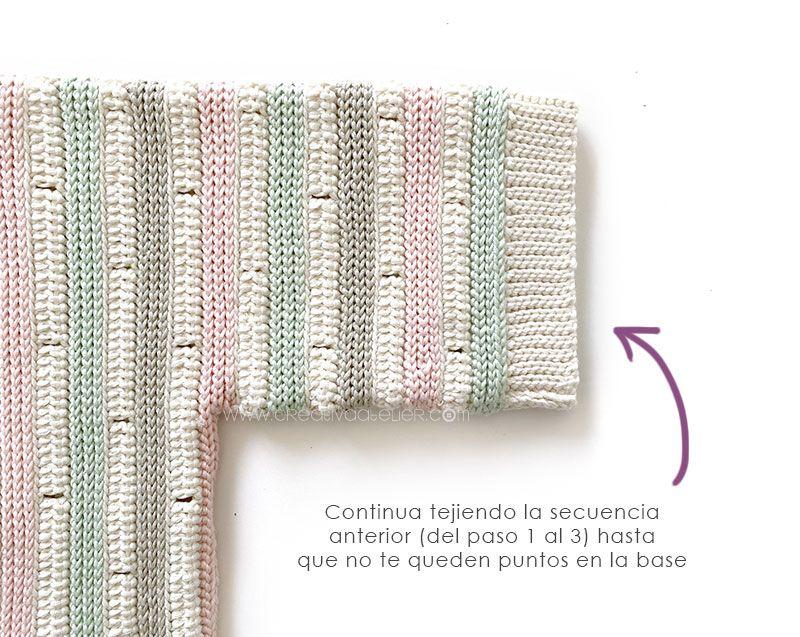 Cómo tejer la chaqueta STRIPY de Crochet para bebé y niña - patrón y Tutorial