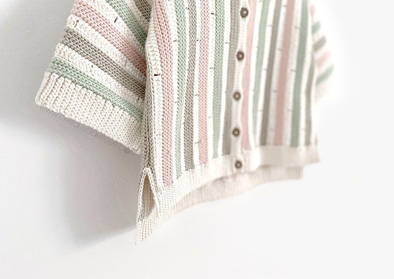 Cómo tejer la chaqueta STRIPY de Crochet para bebé y niña - patrón y Tutorial
