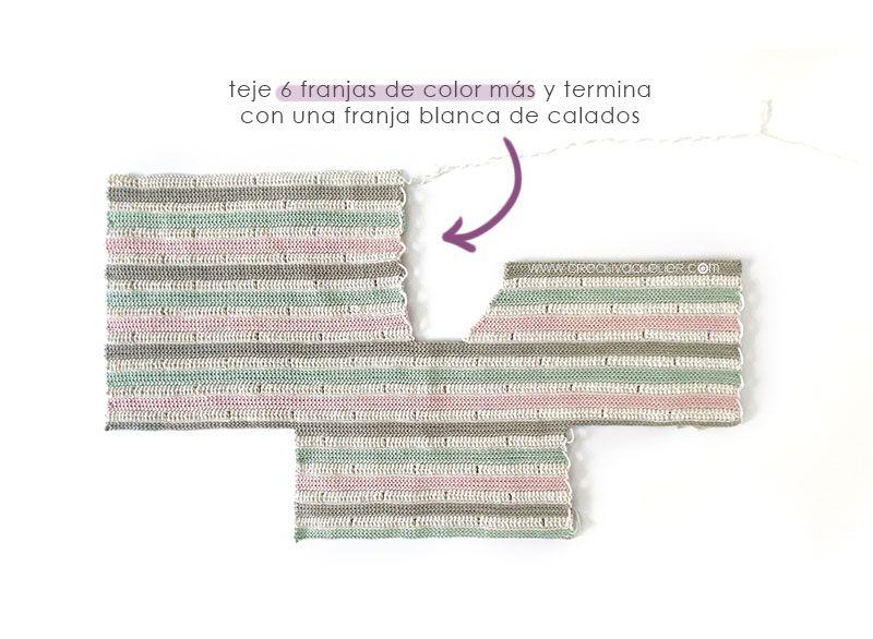 Cómo tejer la chaqueta STRIPY de Crochet para bebé y niña - patrón y Tutorial