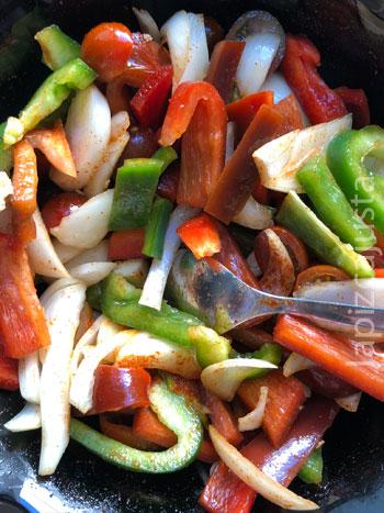 verduras listas para la coca