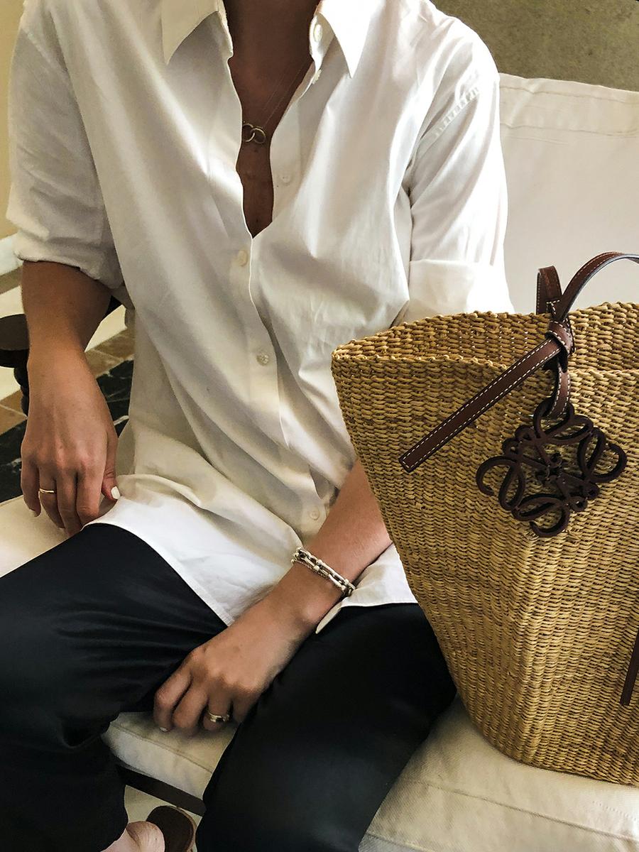 Trini | Loewe basket bag The Row shirt