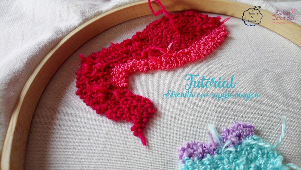 bordado sirenita aguja magica