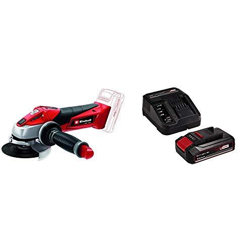 Einhell Expert TE-AG 18 Li Radial angular sin cable, sin batería (ref. 4431110) + 4512097 Kit para principiantes que incluye Batería 2,5 Ah + Cargador Power X-Change