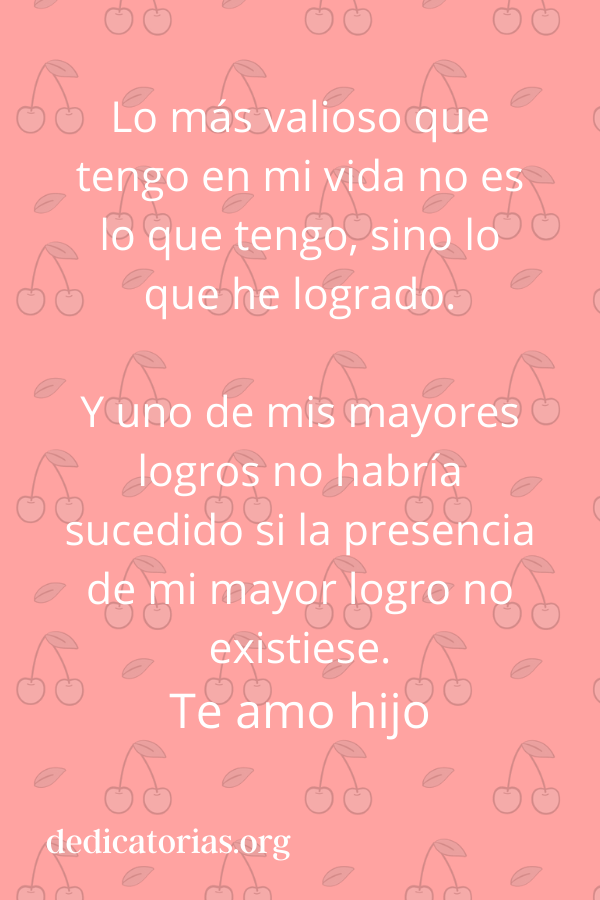 dedicatoria de tesis para hijos