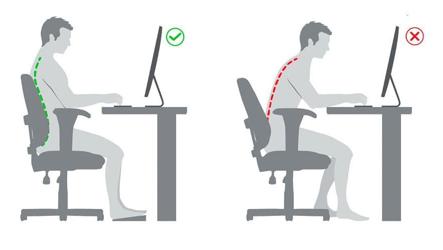 Postura frente a la computadora