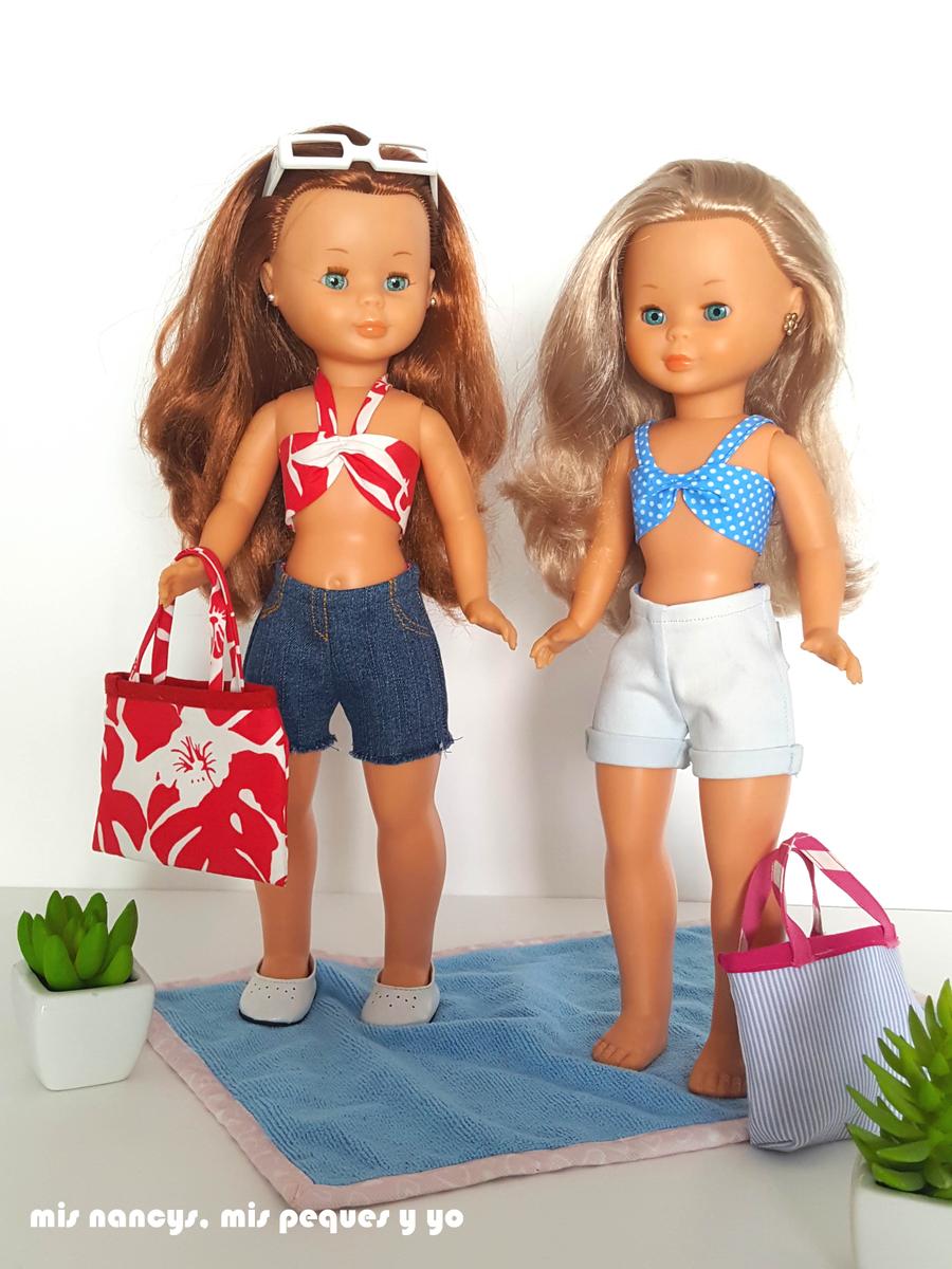 mis nancys, mis peques y yo, tutorial pantalón corto para Nancy, patrón gratuito 