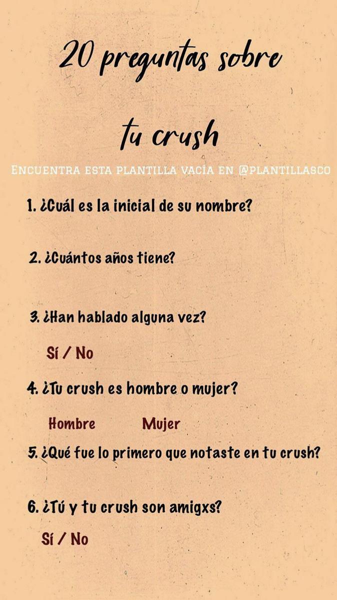 plantilla de 20 cosas sobre tu crush