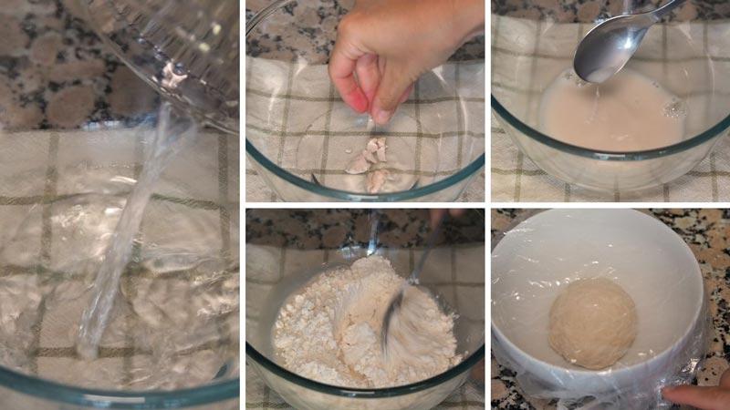 como se hace fermento-previo-molletes-caseros