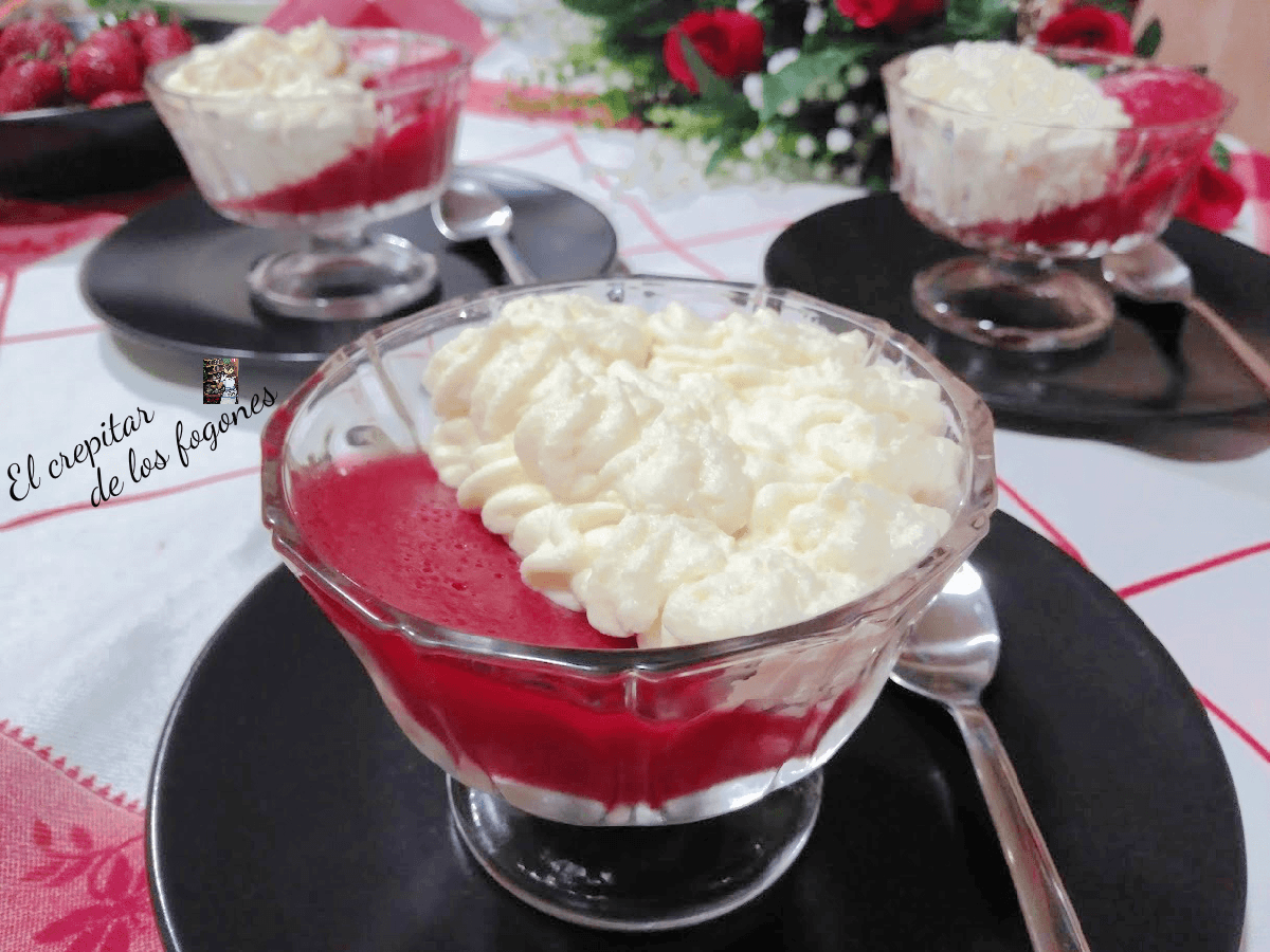 postre frío de fresones