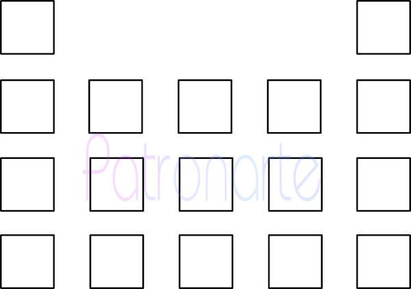 Forma basica chaleco Granny squares 1