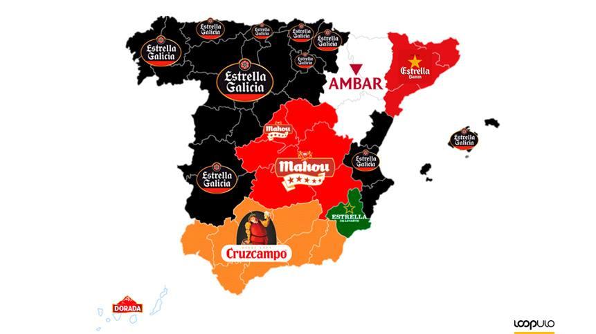 mapa de cerveza