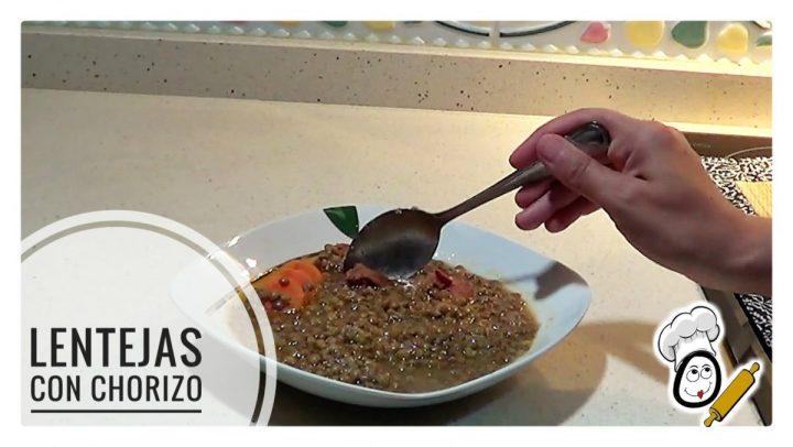 Receta de lentejas con chorizo hecha en Thermomix