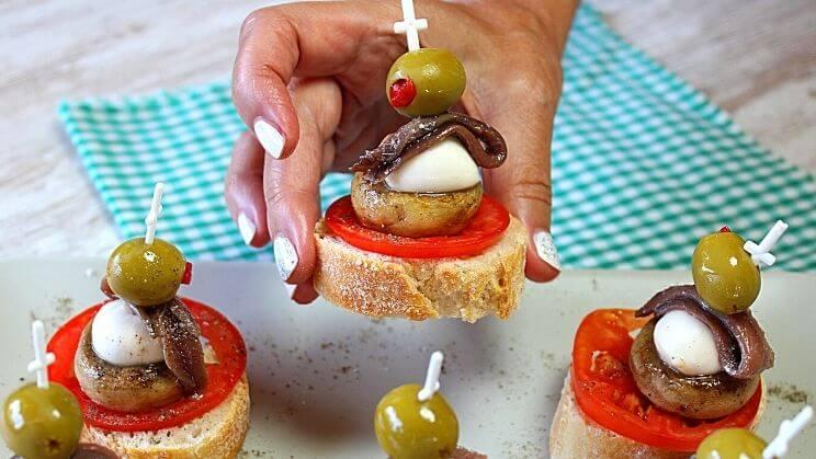 Pincho de champiñón