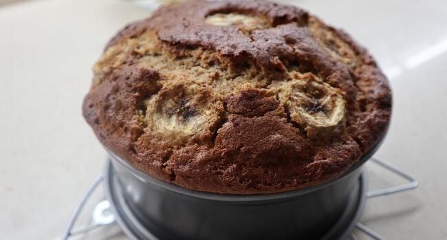 Thermomix receta casera de bizcocho de plátano con nueces