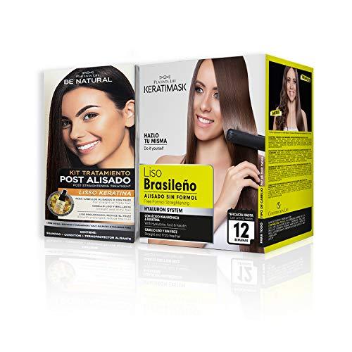 Pack Be Natural, Alisado Brasileño Keratimask + Post Alisado Liso Keratina.