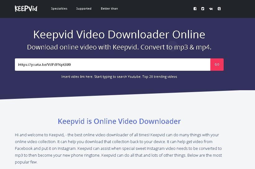 descargar video de youtube con keepvid