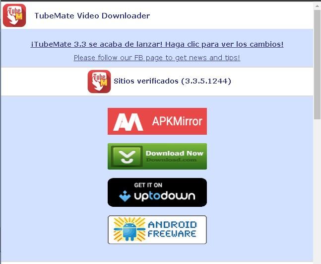 Descargar desde Youtube con una App para Smartphones (Tubemate)