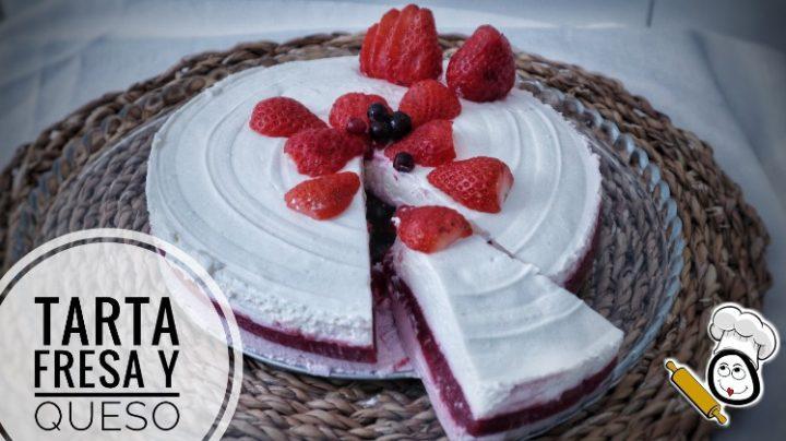 Tarta de fresa y queso cremoso en Thermomix