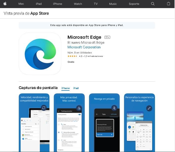 microsoft edge para android