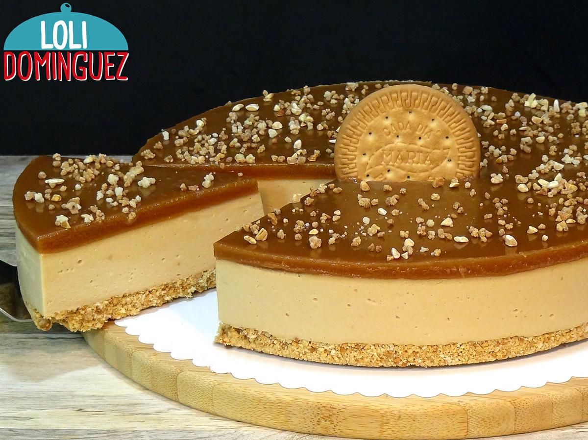 TARTA DE GALLETAS MARIA Y CARAMELO, FÁCIL Y SIN HORNO. Los ingredientes de esta tarta combinan a la perfección y hacen que sea algo realmente delicioso e irresistible