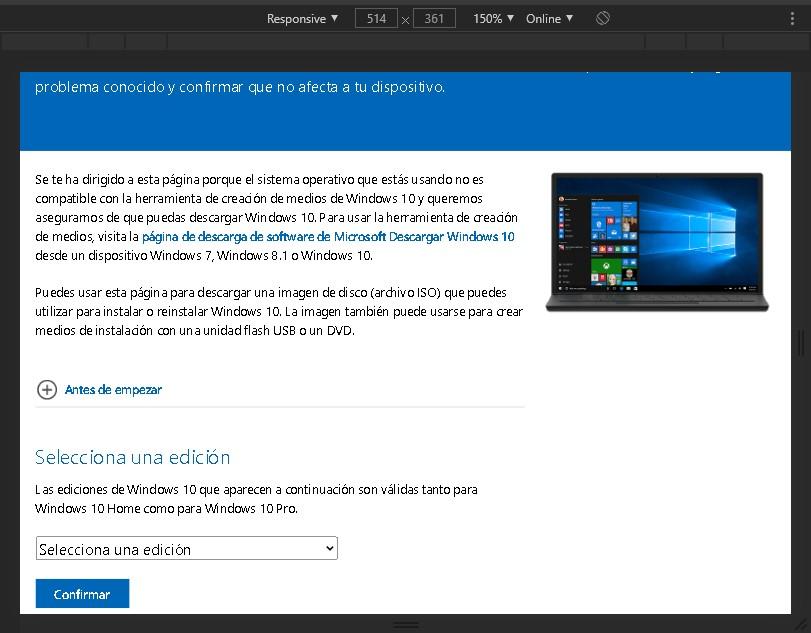 Descargar ISO de Windows 10 oficial