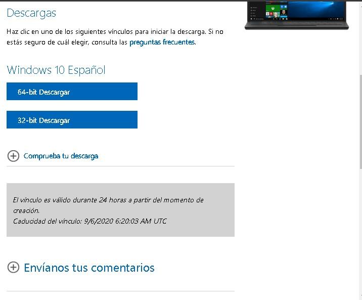 descarga iso arquitectura 32 bits o 64 bits windows 10
