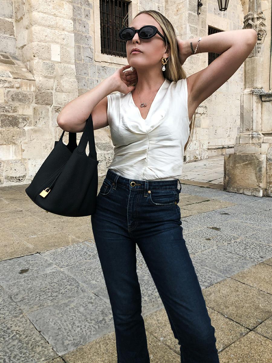 Trini | Khaite jeans Isabel Marant top