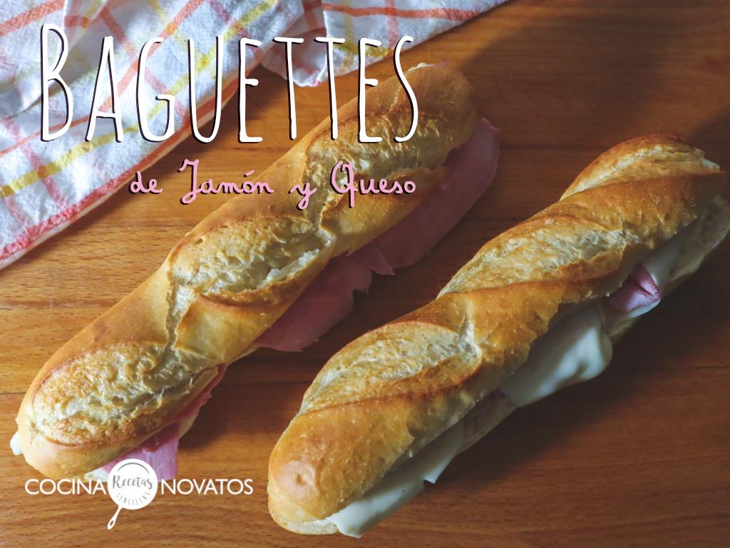 Riquísima Baguette de jamón y queso para cenar
