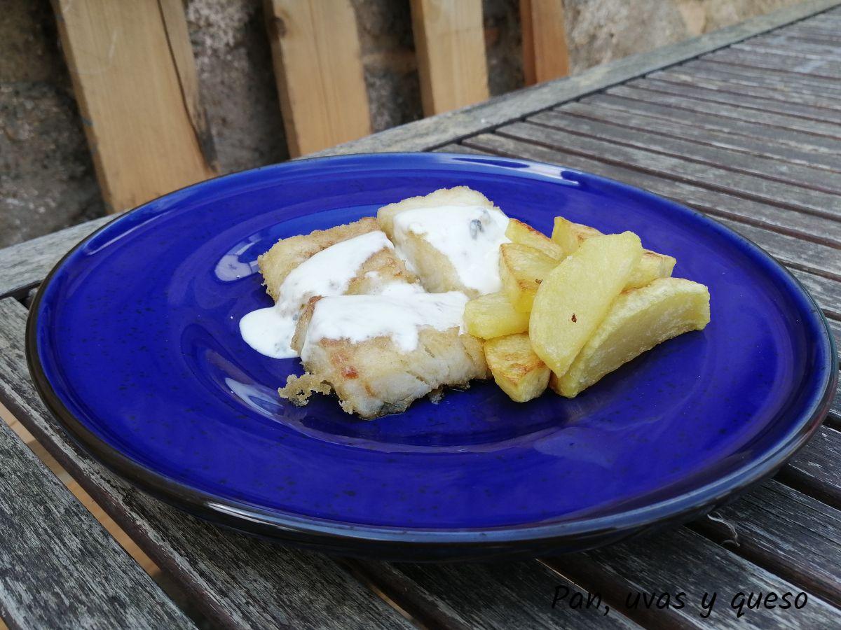 bacalao al roquefort - pan uvas y queso 