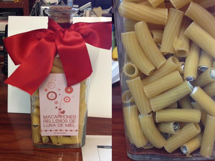 Macarrones con dinero. Vía Bodafan.