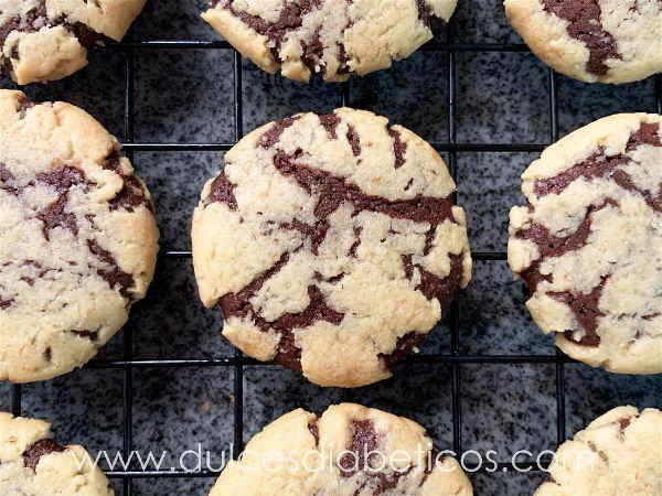 Galletas rellenas de brownie