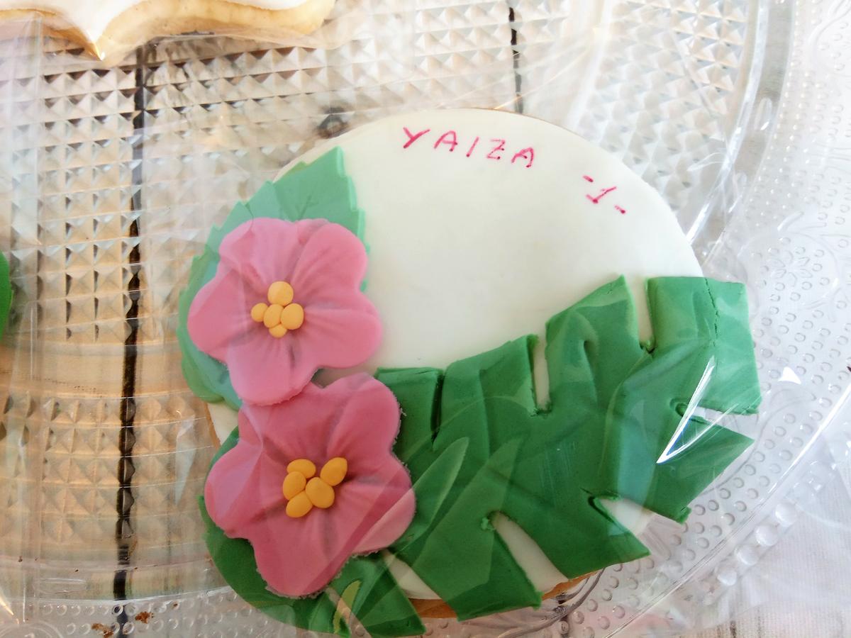 Galleta hojas y flores Hawai