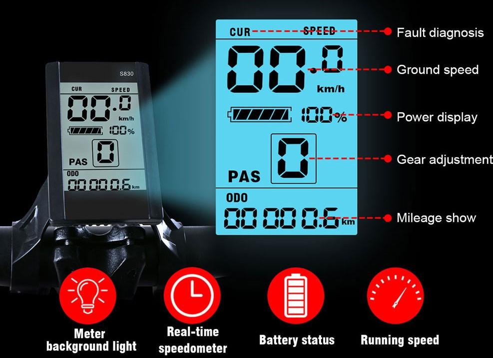 Samebike XWXL09 - Pantalla LCD