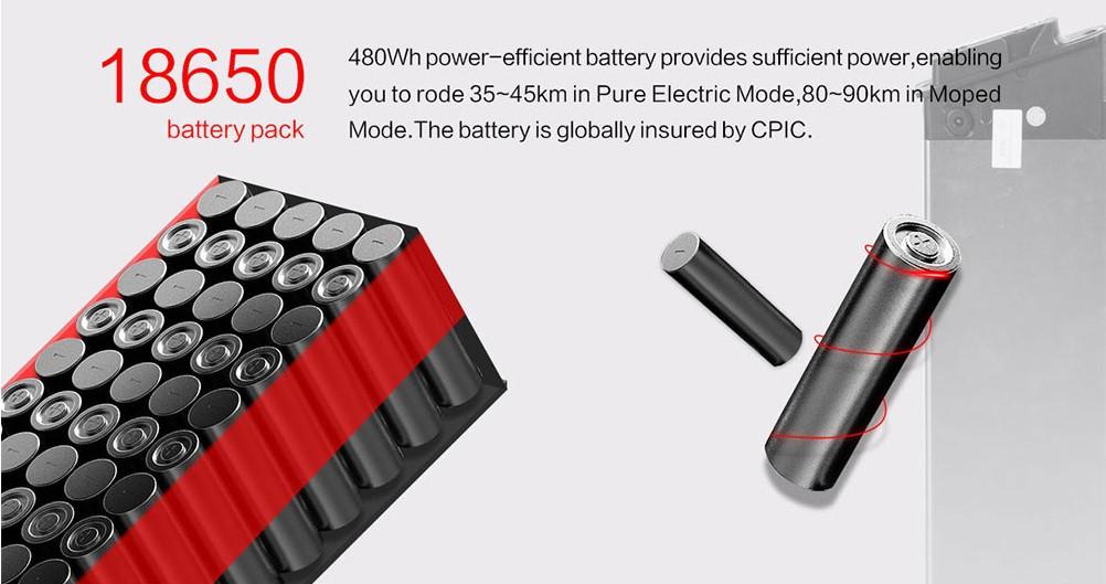 Samebike XWXL09 - Batería